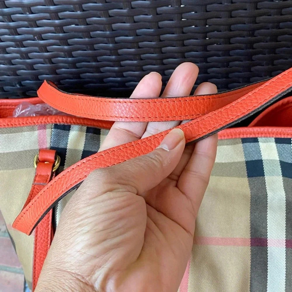 Burberry Novacheck Tote, Canvas/Leather - Picture 13 of 14